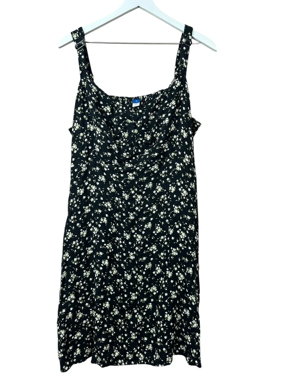 Old Navy Black Floral Smocked Sundress Women Sz XL